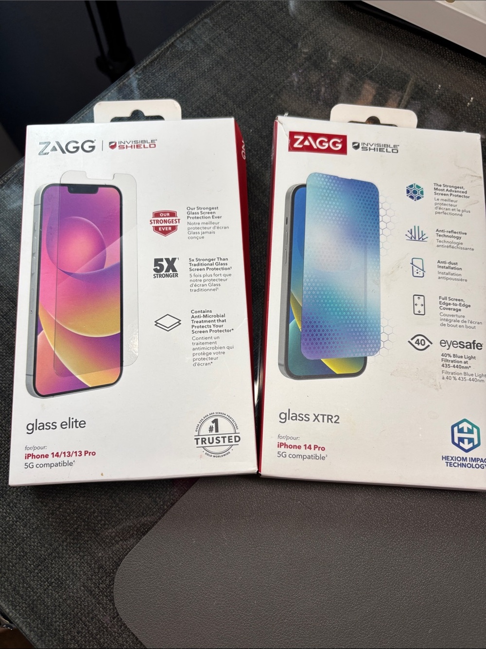 ZAGG Glass Elite & Glass XTR2 Screen Protectors - BUNDLE